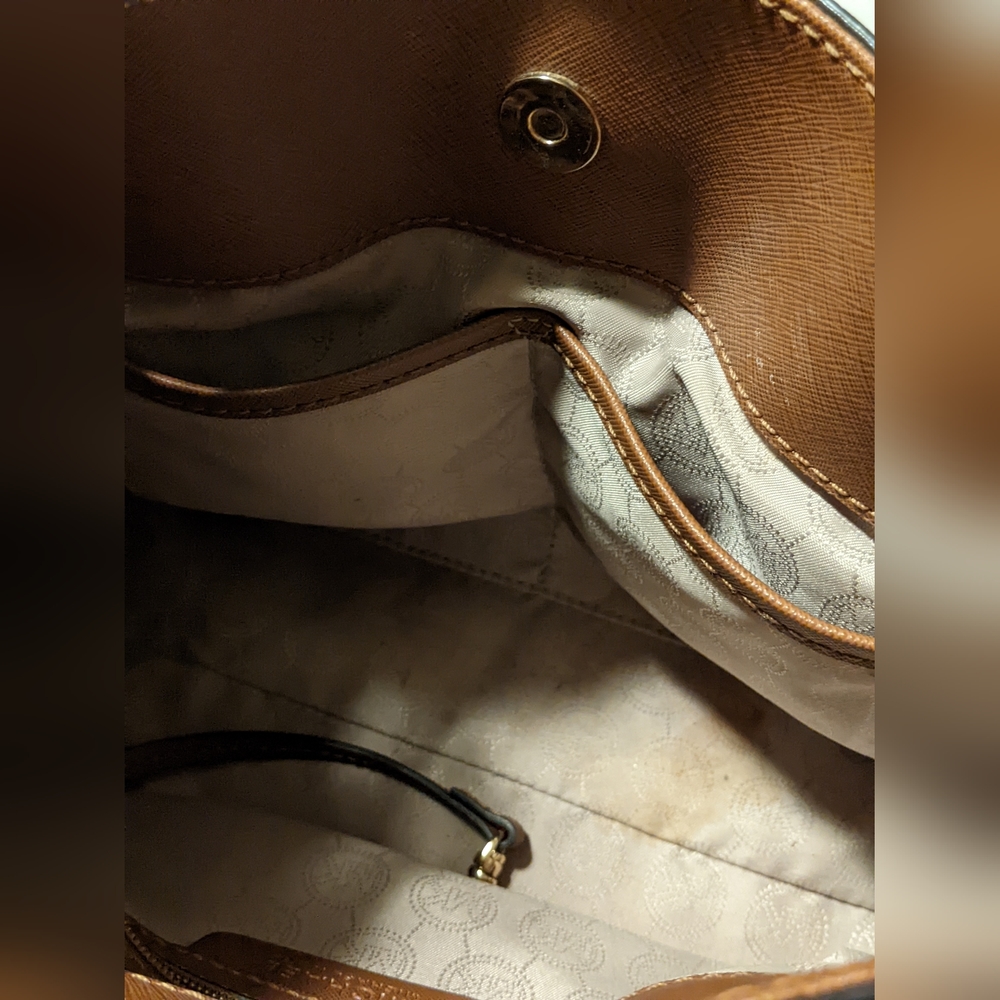 Michael kors gold & brown purse With Wallet - Picture 9 of 14